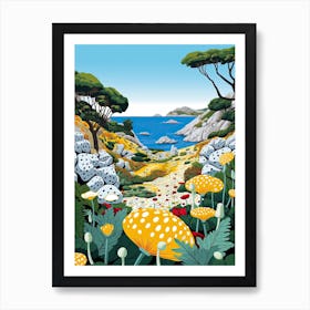 San Vito Lo Capo, Italy, Illustration In The Style Of Pop Art 3 Art Print