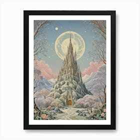 Pastel Winter Tower Art Print