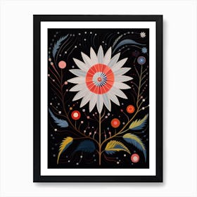 Edelweiss 3 Hilma Af Klint Inspired Flower Illustration Art Print