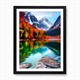 Autumn Mountain Lake 3 Art Print