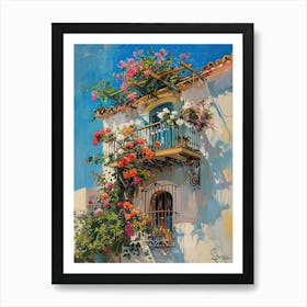 Balcony Painting In Almeria 2 Art Print