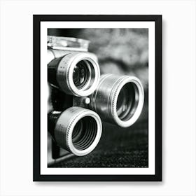 Black And White Film Camera Art Print