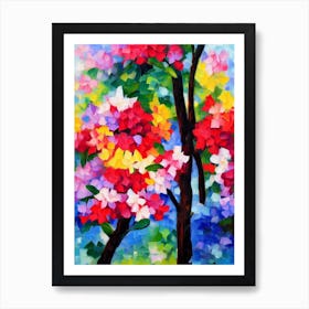 Rhododendron Tree Cubist 2 Art Print