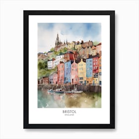 Bristol Watercolour Travel Poster 2 Art Print