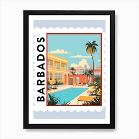 Barbados 1 Travel Stamp Poster Art Print