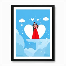 Illustration Shape Background Holiday Romance Isolated Flat Web Happy Health Design Love (11) Art Print