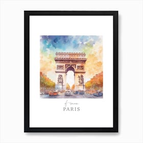 France, Paris Storybook 2 Travel Poster Watercolour Art Print