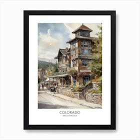 Breckenridge Colorado 2 Watercolor Travel Poster Art Print