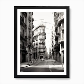 Barcelona, Spain, Photography In Black And White 2 Art Print