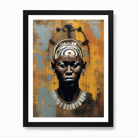 Tribal Embrace: Embodying African Culture Art Print