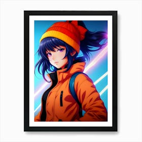 Anime Girl Art Print