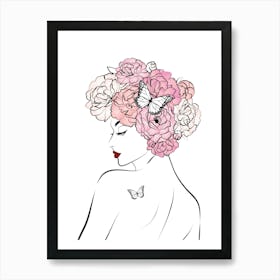 Flower Girl Light Skin Two Art Print