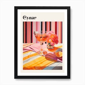 Cynar Retro Cocktail Poster Art Print