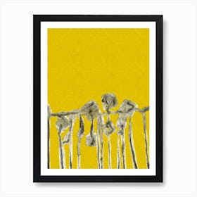 Abstract Family Ochre Art Print