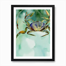 Blue Crab II Storybook Watercolour Art Print