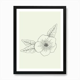 Flower Drawing line art Art Print