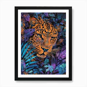 Leopard In The Jungle 52 Art Print