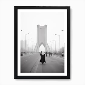 Tehran, Iran, Black And White Old Photo 1 Art Print