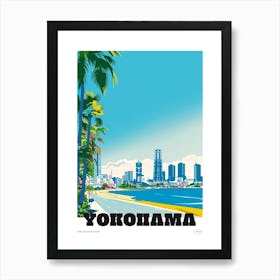 Yokohama Japan 4 Colourful Travel Poster Art Print