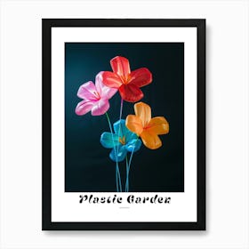 Bright Inflatable Flowers Poster Geranium 4 Art Print