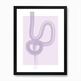 Purple Twisted Spiral Art Print
