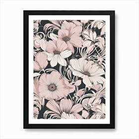 Floral Design In Pink Art Print