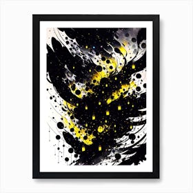 Black And Yellow 1 Art Print