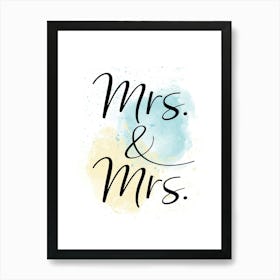 Mrs. & Mrs. Art Print