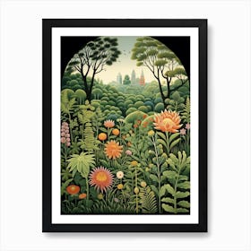 Missouri Botanical Garden Usa Henri Rousseau Style 1 Art Print