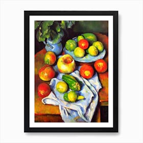 Zucchini Cezanne Style vegetable Art Print