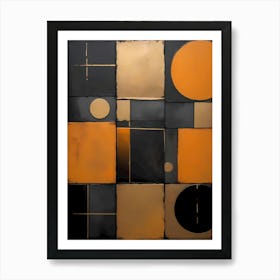 Symphony of Shapes: An Abstract Geometric Minimalism Artwork Art Print