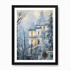 Winter City Park Painting Villa Ada Rome Art Print