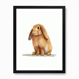 Flemish Giant Rabbit Kids Illustration 2 Art Print