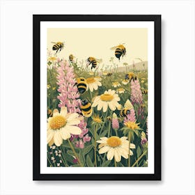 Andrena Bee Storybook Illustration 22 Art Print