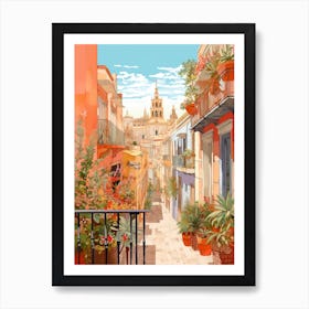 Malaga Spain 8 Illustration Art Print