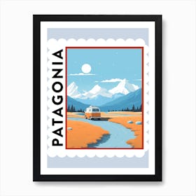 Patagonia 3 Travel Stamp Poster Art Print