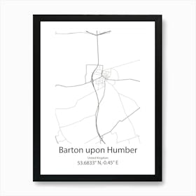 Barton,United States Minimalist Map Art Print