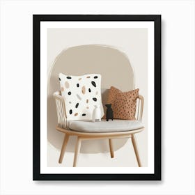 Polka Dot Chair Art Print