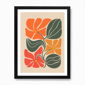 Colorful Abstract Botanical  Art Print