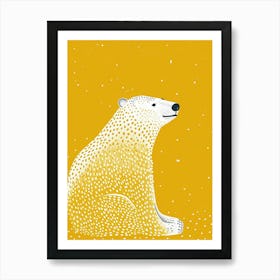 Yellow Polar Bear 2 Art Print