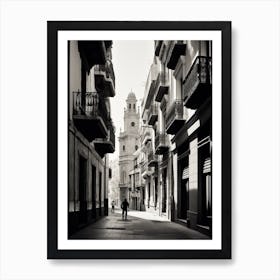 Alicante, Spain, Black And White Analogue Photography 2 Art Print