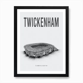 Twickenham Stadium England Rugby Stadium Art Print