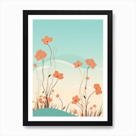 Poppies In The Meadow 4 Art Print