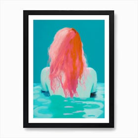 Woman In Pool Art Print