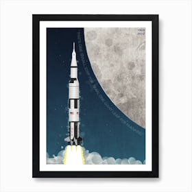 Apollo Rocket Moon Lander Art Print