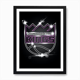 Sacramento Kings Neon Art Print