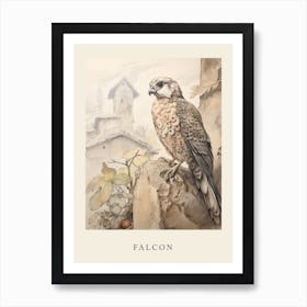 Beatrix Potter Inspired  Animal Watercolour Falcon 4 Art Print