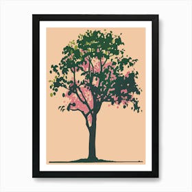 Lime Tree Colourful Illustration 4 Art Print