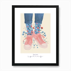 Step Into Spring Flowers And Sneakers Spring 8 Art Print