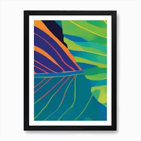 Abstract Tropical Leaves Art Print